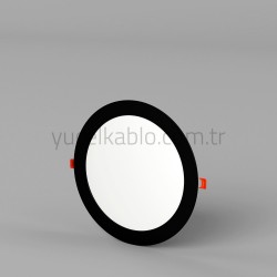 BLACK CASE 15W UNDER SURFACE ROUND PANEL 4000K