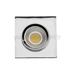 5+3W.COB LED SQUARE MIRROR GLASS SPOT 6500K