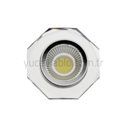 5+3W.COB LED SQUARE MIRROR GLASS SPOT 6500K