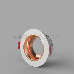 PLASTIC SPOT CASE WHITE+ROSE GOLD