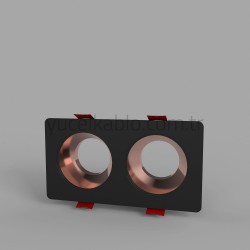 PLASTIC SPOT CASE BLACK+ROSE 2 PCS