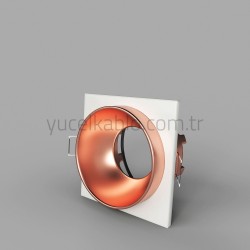 ALUMINUM SPOT CASE SQUARE WHITE+ROSE