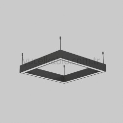 45W SQUARE PENDANT DECORATIVE LINEAR WHITE