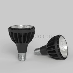 25W PAR30 LED BULB E27 BLACK CASE, WHITE